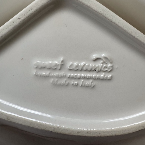 Sweet Ceramics Round Divided Serving Platter  Made in Italy . - Picture 8 of 10